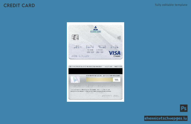 Montenegro Atlasmont Bank Visa Classic Karte – Beispielvorschau